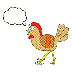 thought bubble cartoon chicken