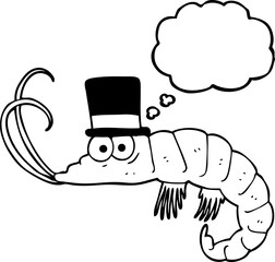thought bubble cartoon shrimp