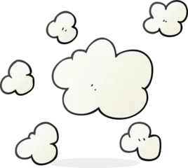 Foto op Plexiglas cartoon steam clouds © lineartestpilot