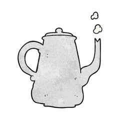 textured cartoon coffee pot