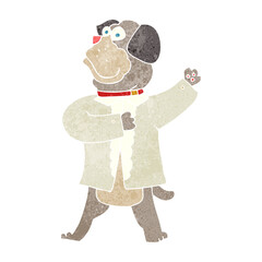 retro cartoon dog in shirt