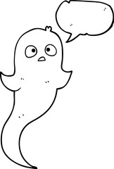 speech bubble cartoon halloween ghost