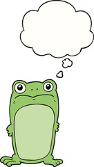 cartoon staring frog and thought bubble