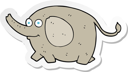 sticker of a cartoon elephant