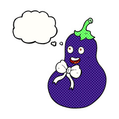 thought bubble cartoon eggplant