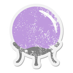 Crystal Ball grunge sticker