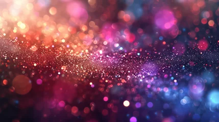 Fototapeten colorful luxury glitter and bokeh particles, colorful bokeh background, holiday festival background © ASA Creative