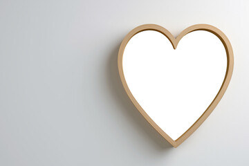 A heart-shaped frame. Valentine's day