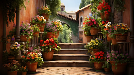 flowers in the home street