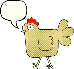 comic book speech bubble cartoon chicken