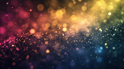 Fototapeta na wymiar colorful luxury glitter and bokeh particles, colorful bokeh background, holiday festival background