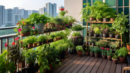 garden in the home roof