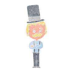 cartoon man in top hat