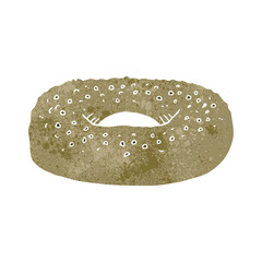 retro cartoon bagel