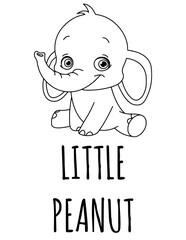 Little Peanut SVG Vector for Baby Clothing