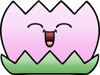 gradient shaded cartoon water lilly