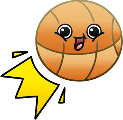 gradient shaded cartoon basketball