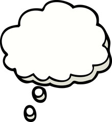 hand drawn doodle style cartoon mind bubble