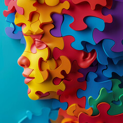 Autism illustration, Generative AI