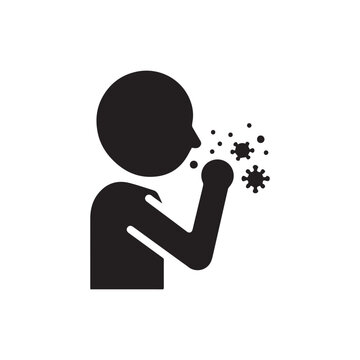 recommend clip art: Coughing person icon vector