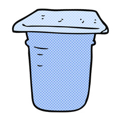 cartoon yogurt pot