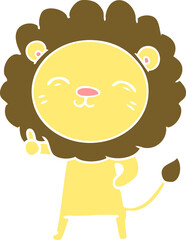 flat color style cartoon lion