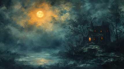 spooky halloween night