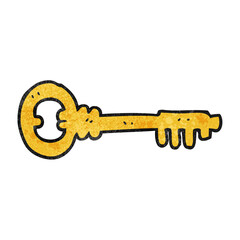 textured cartoon key