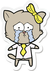 sticker of a cartoon cat