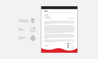 Modern Creative Vector Corporate Letterhead Design template