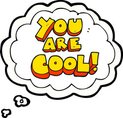 you are thought bubble cartoon cool symbol