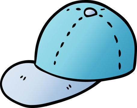 cartoon doodle baseball cap