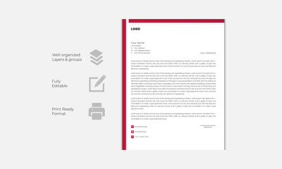 Modern Creative Vector Corporate Letterhead Design template