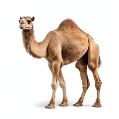 a camel, studio light , isolated on white background