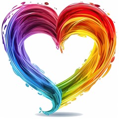 In radiant colors, the heart represents LGBT principles—freedom, love, and the right to choose
