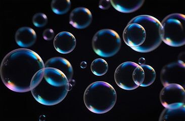Bubbles on dark background