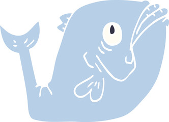 Fototapeta premium funny cartoon doodle fish