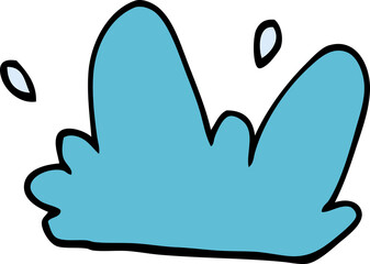 cartoon doodle water splash