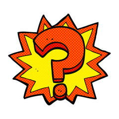 comic book style cartoon question mark