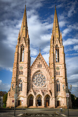 Fototapeta premium St. Paul's Church of Strasbourg - major Gothic Revival architecture building of the city of Strasbourg