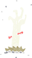 cartoon zombie rising from grave