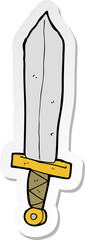 sticker of a cartoon sword