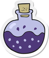 sticker of a cartoon science potion