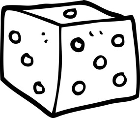 line drawing cartoon classic dice