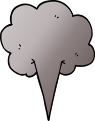 cartoon doodle whooshing cloud