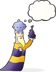 one of the three wise men with thought bubble