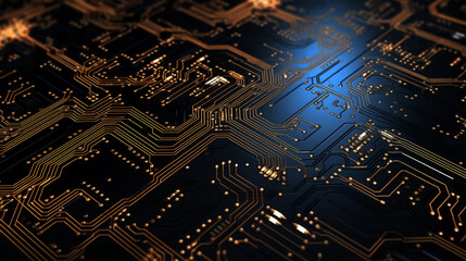 Electronic circuit board, abstract data background
