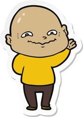 sticker of a cartoon creepy guy