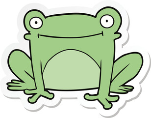 sticker of a cartoon frog