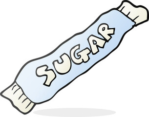 cartoon packet of sugar